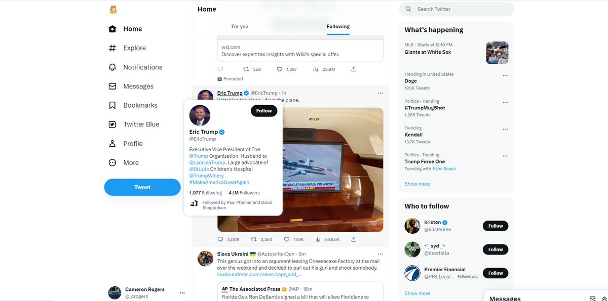 Why is this shit showing up in my "Following" feed? I'm definitely not following this fetid asshole