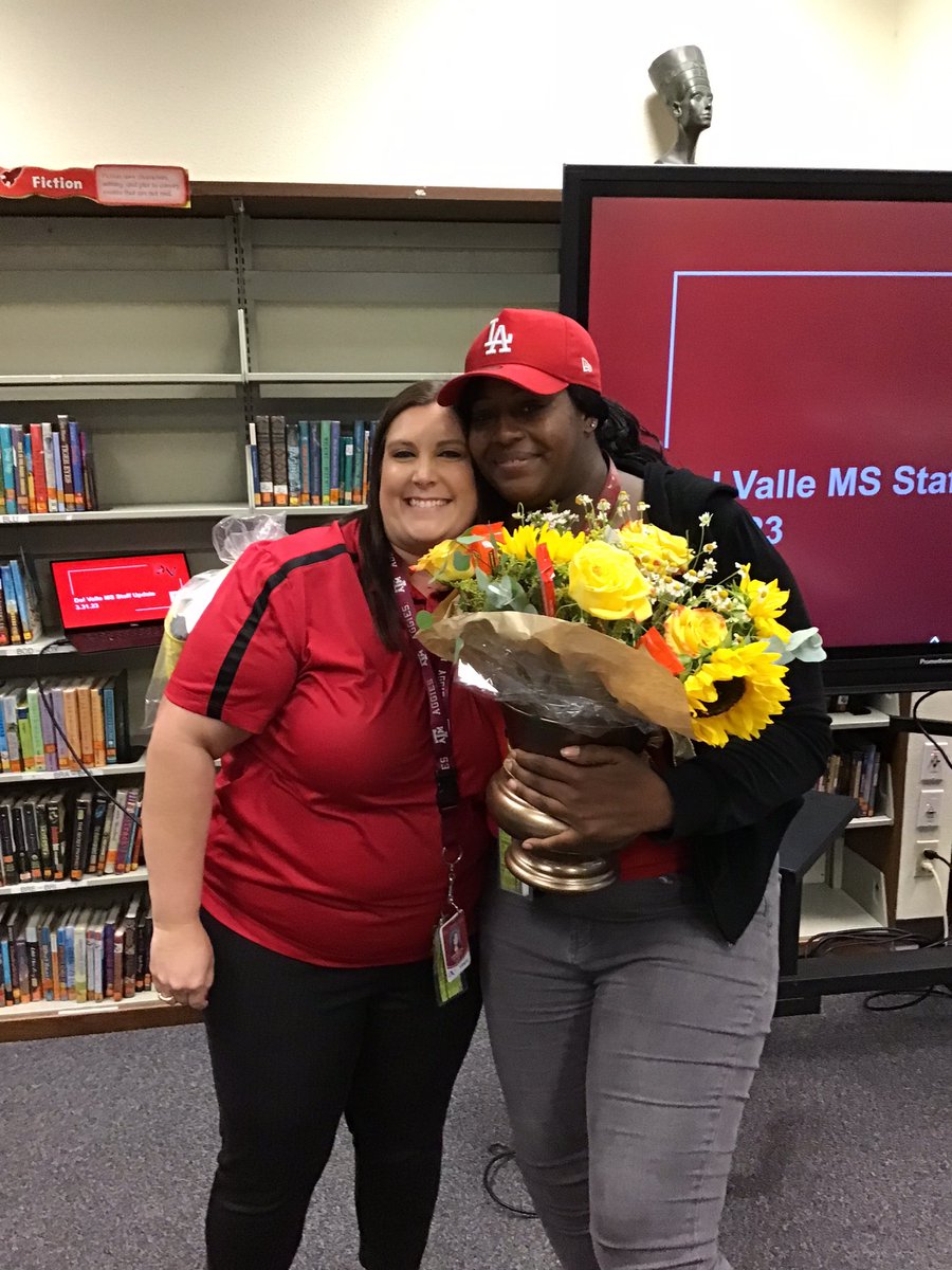 DVISD_DVMS's tweet photo. Congratulations to Ms. Kennedy, nominated #DVMSstrong Staff Member of the Year! #DVMSheros work here! https://t.co/S9esqzkhhO