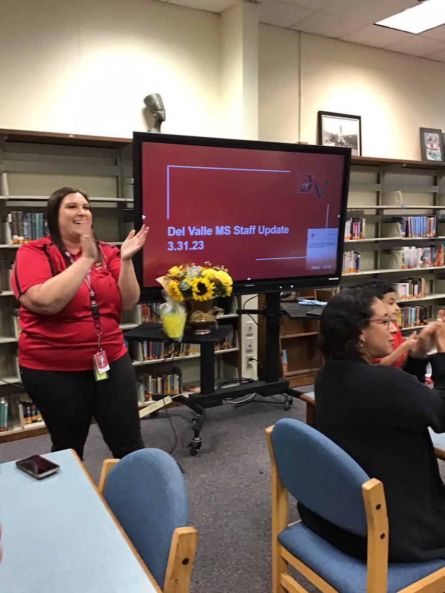 DVISD_DVMS's tweet photo. Congratulations to Ms. Kennedy, nominated #DVMSstrong Staff Member of the Year! #DVMSheros work here! https://t.co/S9esqzkhhO