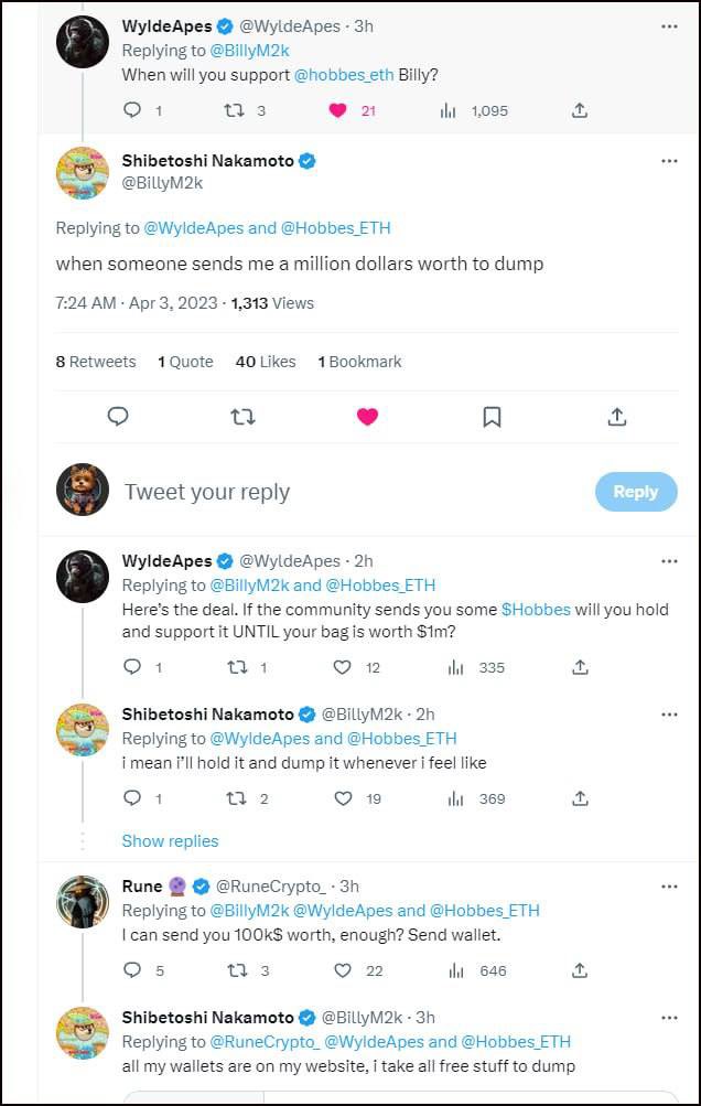 Hobbes_ETH's tweet photo. @CryptoWizardd Is that doge dev? Fuck yeah 👀 https://t.co/71Zs4DbmVB