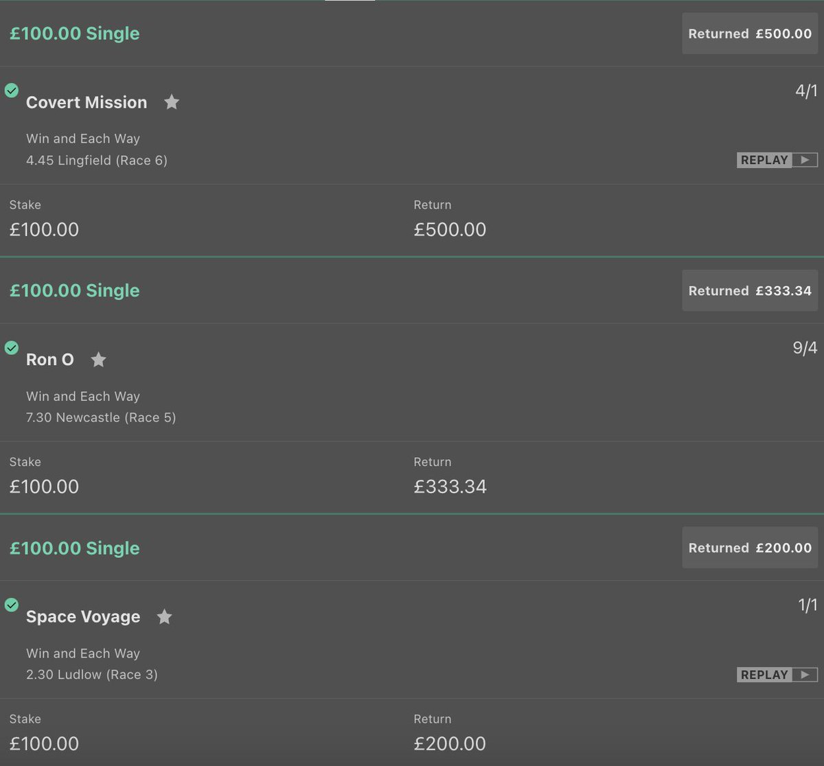 3/3 ✅

I did say this week most going to be one of our MOST profitable weeks betting EVER didn't I?

BOOOOM - SHOW ME THEM SLIPS! 👇❤️