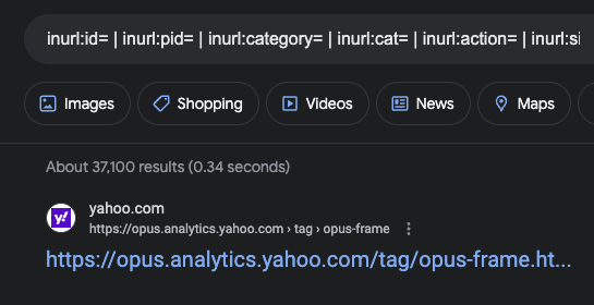 TakSec's tweet image. Google Dork - SQLi prone parameters

inurl:id= | inurl:pid= | inurl:category= | inurl:cat= | inurl:action= | inurl:sid= | inurl:dir= inurl:&amp;amp; site:example[.]com

Find endpoints for SQLi testing

#bugbountytips