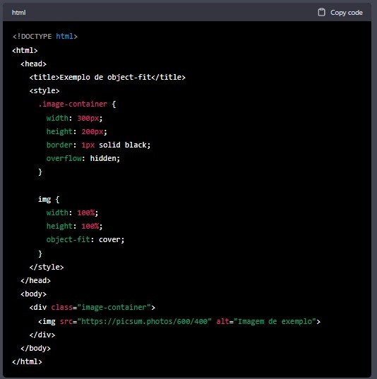 EliasGabe1's tweet photo. Dica de CSS: Use "object-fit" para redimensionar imagens. Com "object-fit: cover;", a imagem ocupa todo o espaço disponível sem distorcer a proporção. #CSS #webdesign #designdeinterface https://t.co/twmIhbhlMC