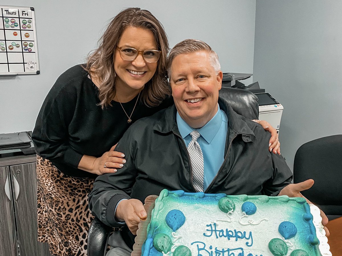MyFBMI's tweet photo. Help us wish our director, Dr. Mark Bosje a very happy birthday! 🎉 Our office staff enjoyed celebrating with him today! We are so grateful for the care and dedication he gives to each of our missionary families. https://t.co/FFymfR3Yhu