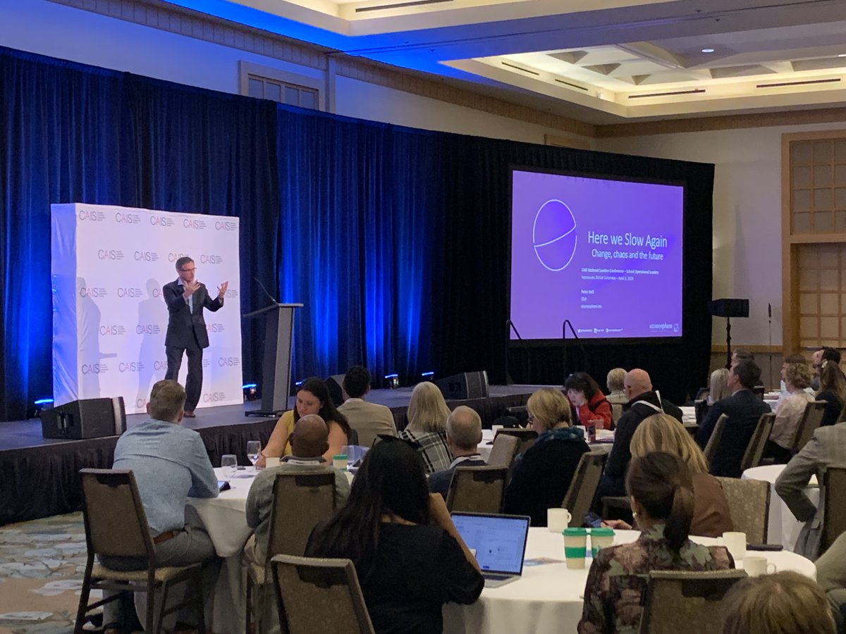 david_di_toront's tweet image. Very fortunate to have Peter Hall, CEO, Econosphere Inc. to present &quot;Here we Slow Again&quot; and engage over 230 operations leaders from across the @CAIS_Schools network at #CAISNLC.  How do we move forward and make decisions given our changing economy?