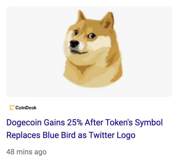 Musk paid $44 billion for Twitter and is now apparently using it as some sort of pump-and-dump scam for Dogecoin