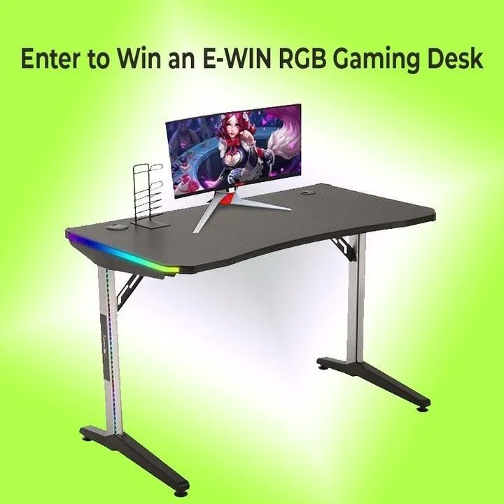 EwinRacing's tweet photo. 🚨 E-WIN #Giveaway Time! 🚨

Stand a chance to win the EwinRacing #RGB gaming desk!
To enter:
🎮Follow us @EwinRacing 
🎮Visit: https://t.co/hNKjgaToXl
🎮Share and tag two friends

Giveaway ends on 5/14 – US only. Good luck, gamers! 🤞

Good luck! https://t.co/2X3nAFiIEs