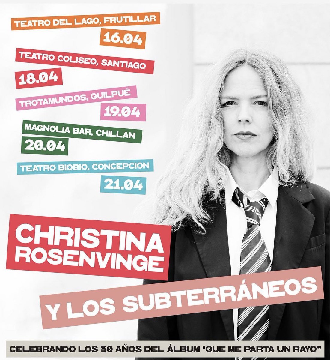 cesarmoz's tweet photo. Abril de @Ch_Rosenvinge trepa por Chile 🇨🇱
30 años de #QueMePartaUnRayo https://t.co/sZkHFiVNNL