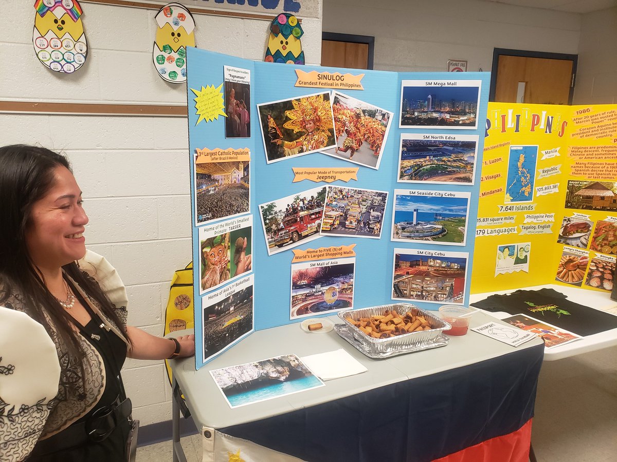 WeAreEGTSD's tweet photo. #MulticulturalNight "travels" took us to so many countries!  Thank you to the families and staff who prepared displays, so we could learn about your cultures.  #egtsdproud https://t.co/rbbpKC5u1s