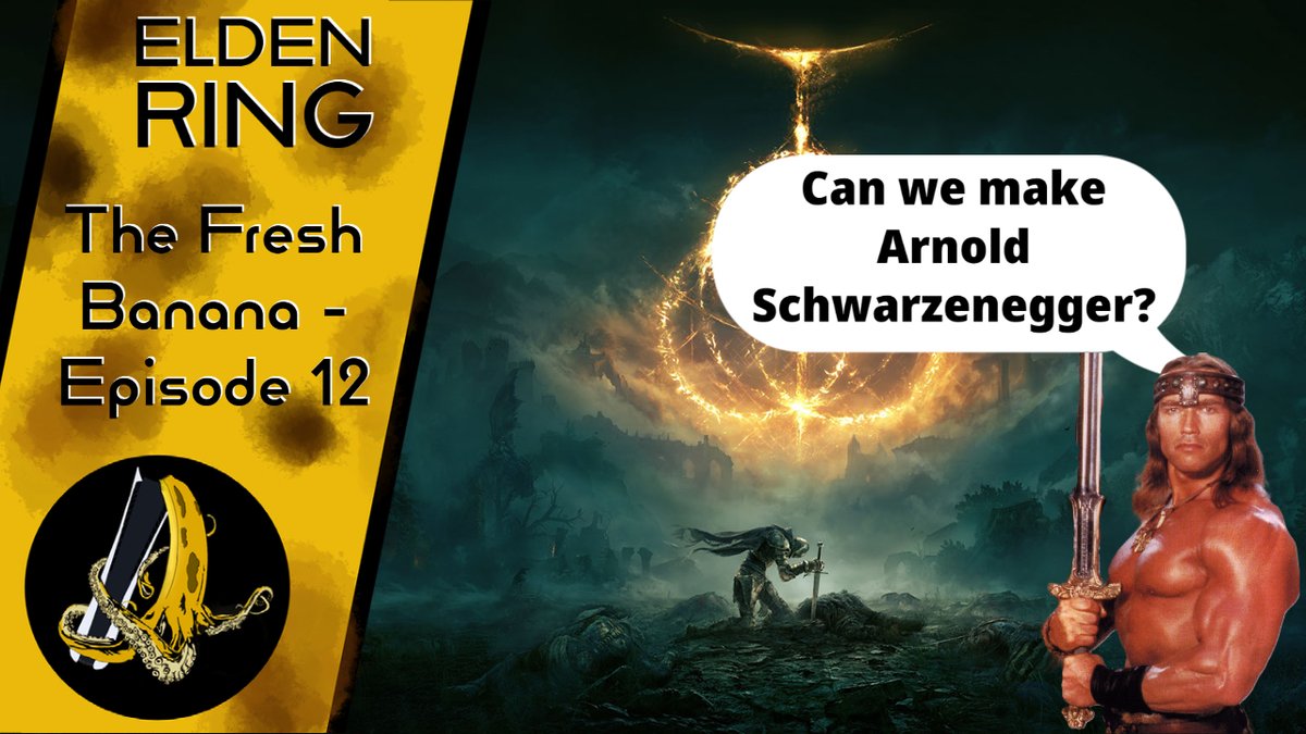 I will be going live shortly with this weeks episode of Elden Ring
This week I fancy a change of character and to start things off I going to see if I can create Arnold Schwarzenegger because who doesnt want to make Conan Elden Lord!
twitch.tv/bananatomog

#EldenRing #stream