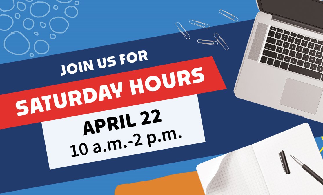 Stop by today from 10 a.m.-2 p.m.