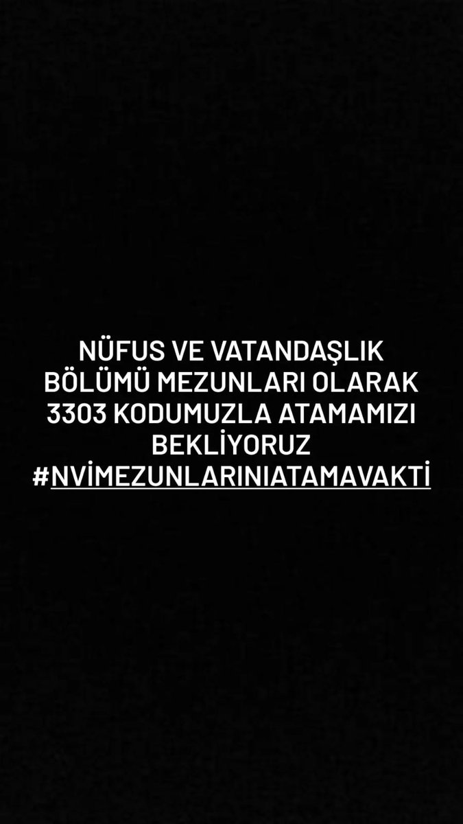 sumeyye751's tweet photo. #NüfusPersoneli  @BuroMemurSen_ @Kamu_Sen @MemurSenKonf @RTErdogan @sefikaygol @suleymansoylu @TalipGeylan06 @TurkBuroSenGM @yusufyazgan37  #nvimezunlarınıatamavakti https://t.co/aB2gEvRwKk