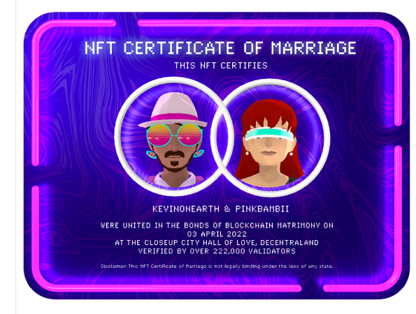 PinkBambiiii's tweet photo. JUST REALIZING IT'S A SPECIAL DAY:
Happy 1st Metaverse Wedding Anniversary my Love!
Love you in every dimension LITERALLY @kevinonearth999 !
#MetaverseNFT #MetaverseWorlds #metaversecitizens #MetaverseLove #powercouple #womeninweb3 #WomenInTech https://t.co/VLp6aC0oqM