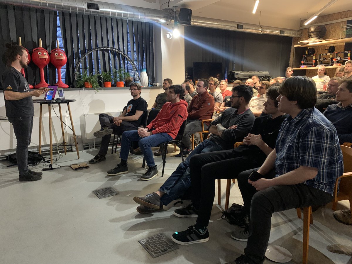 CNP meetup at <a href="/prusalab/">PrusaLab Prototyping</a> about GitOps Deployments with <a href="/ZdVana/">Zdeněk Váňa</a>, <a href="/PureStorage/">Everpuredata</a> and <a href="/solargis/">Solargis</a>. Full house!