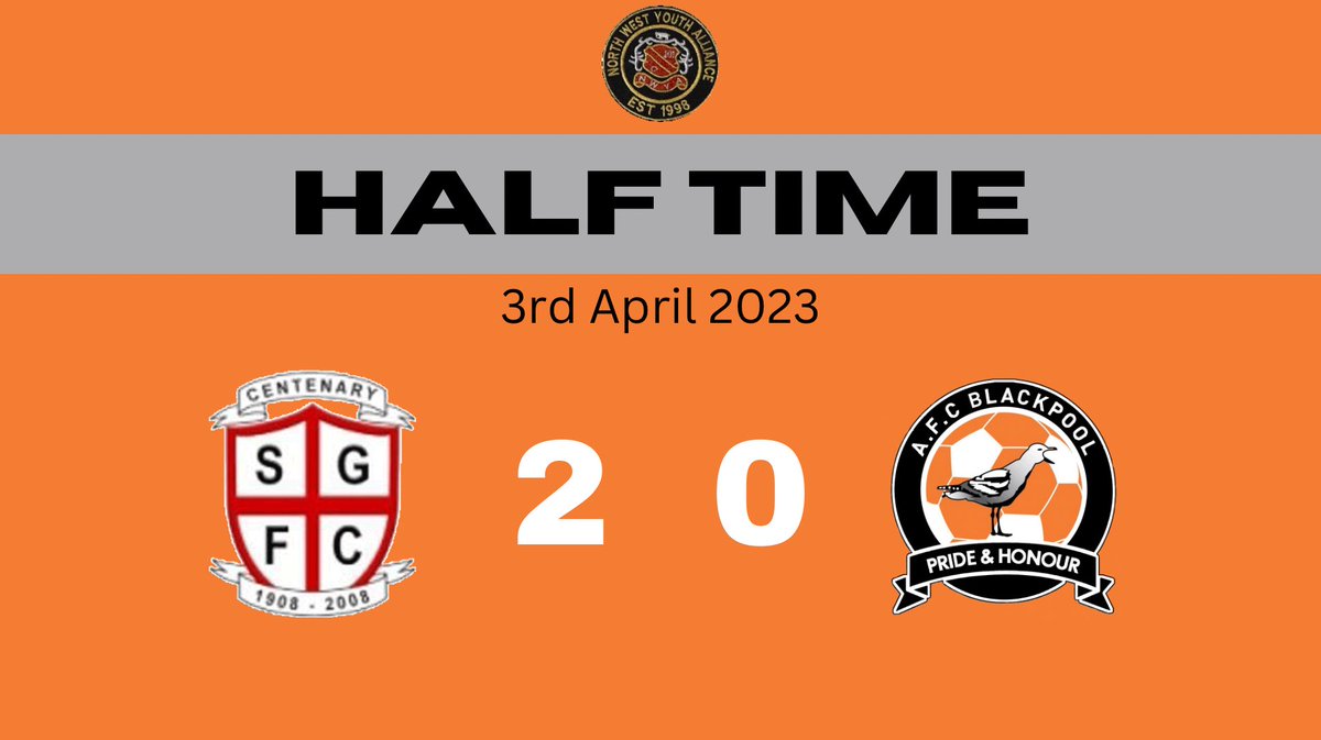 Half time and <a href="/SGFCu18s/">Sto(C)kport Georgians u18s</a> take the lead 2 goals to nil #upthemechs