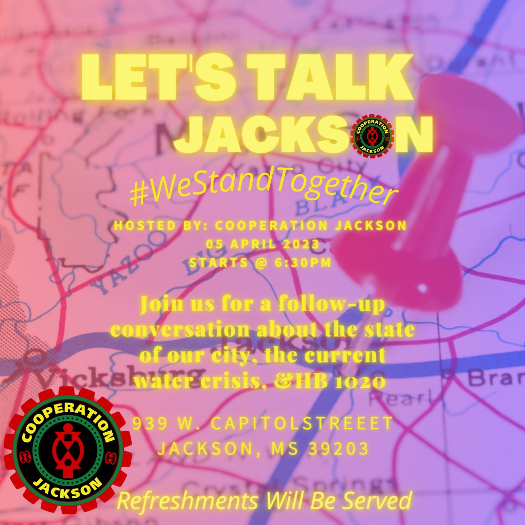 CooperationJXN's tweet photo. The conversation is not over! Join us as we discuss the state of our city! Let’s fight for Jackson! #letstalkjxn #jacksonrising #justrecover https://t.co/PSaD7mJdJe