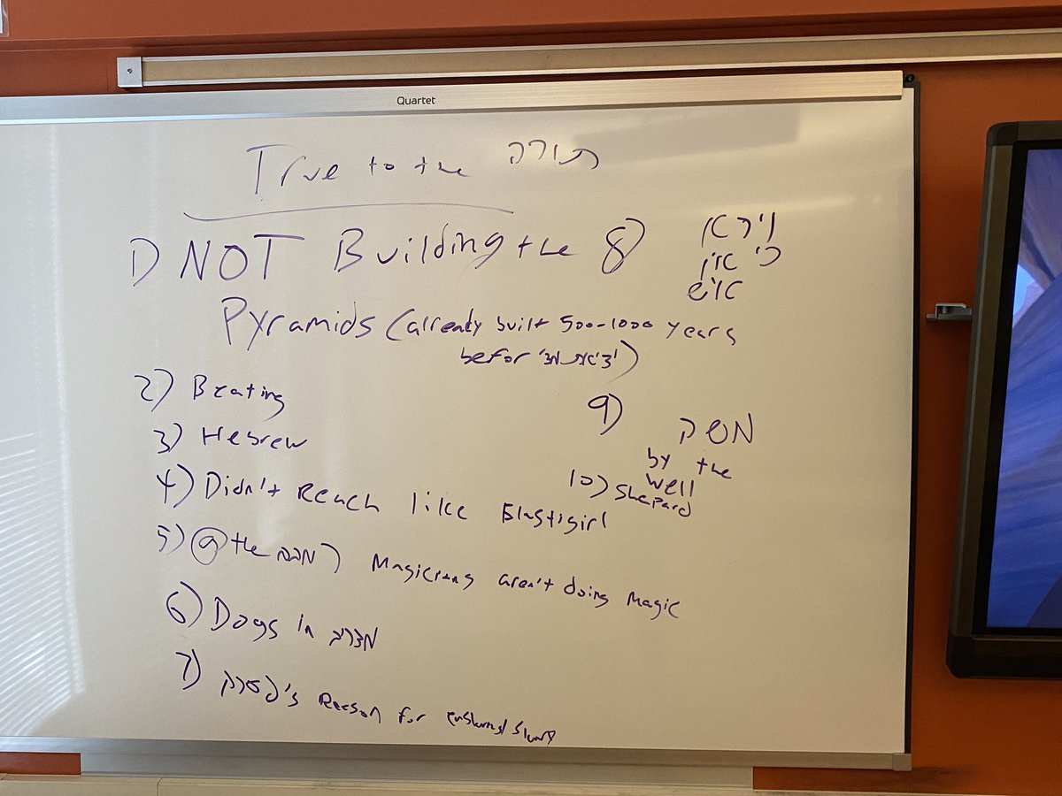 DanRithz's tweet photo. Prince of Egypt Thread:
What to do when students ask (legitimately!) to watch Prince of Egypt because half of the class is already away, and it’s the day before vacation?!?
Obvs watch it, with being super critical of the movie compared to the Torah!
Here’s what we came up with: https://t.co/igYcmSrejy