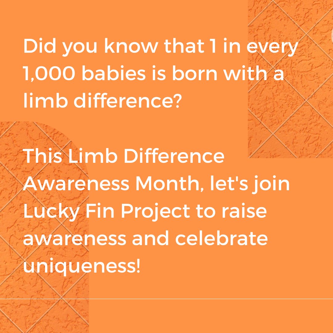 UnlimitedTmro's tweet image. April is Limb Difference Awareness Month! @luckyfinproject  #limbdifferenceawareness #LuckyFinProject