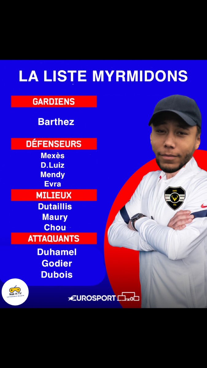AcMyrmidon_off's tweet photo. Le sponsor officiel @NakHTV1 vous présente la sélection pour ce soir !   ⚽️ FIFA 23 
⌚️ 22h00 https://t.co/DzqAqYsPXd
