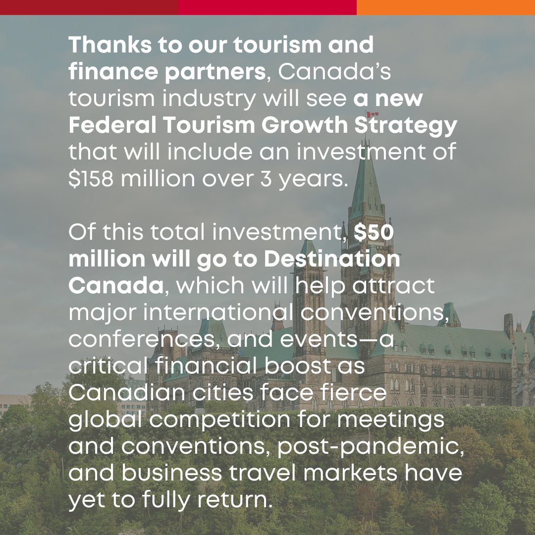 TIAOntario's tweet photo. We’ve had some time to digest last week’s Federal Budget release and policy announcements and, in short, it was a very good week for the tourism industry.

We were pleased to see the federal government adopt many of our recommendations put forward in our Federal Tourism Growth Strategy submission and 2022 State of the Ontario Tourism Industry Report. 

Read TIAO's analysis of the 2023 Federal Budget👇 
https://t.co/lfIBkdZPM9