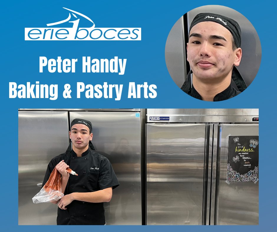 Lancaster senior Peter Handy is planning for a sweet career path with the Erie 1 BOCES Baking &amp; Pastry Arts Program. Read the full story on our website at loom.ly/1m-2UTc
#Harkness #CTE #HarknessCTE
<a href="/LancasterCSD/">Lancaster Schools</a>