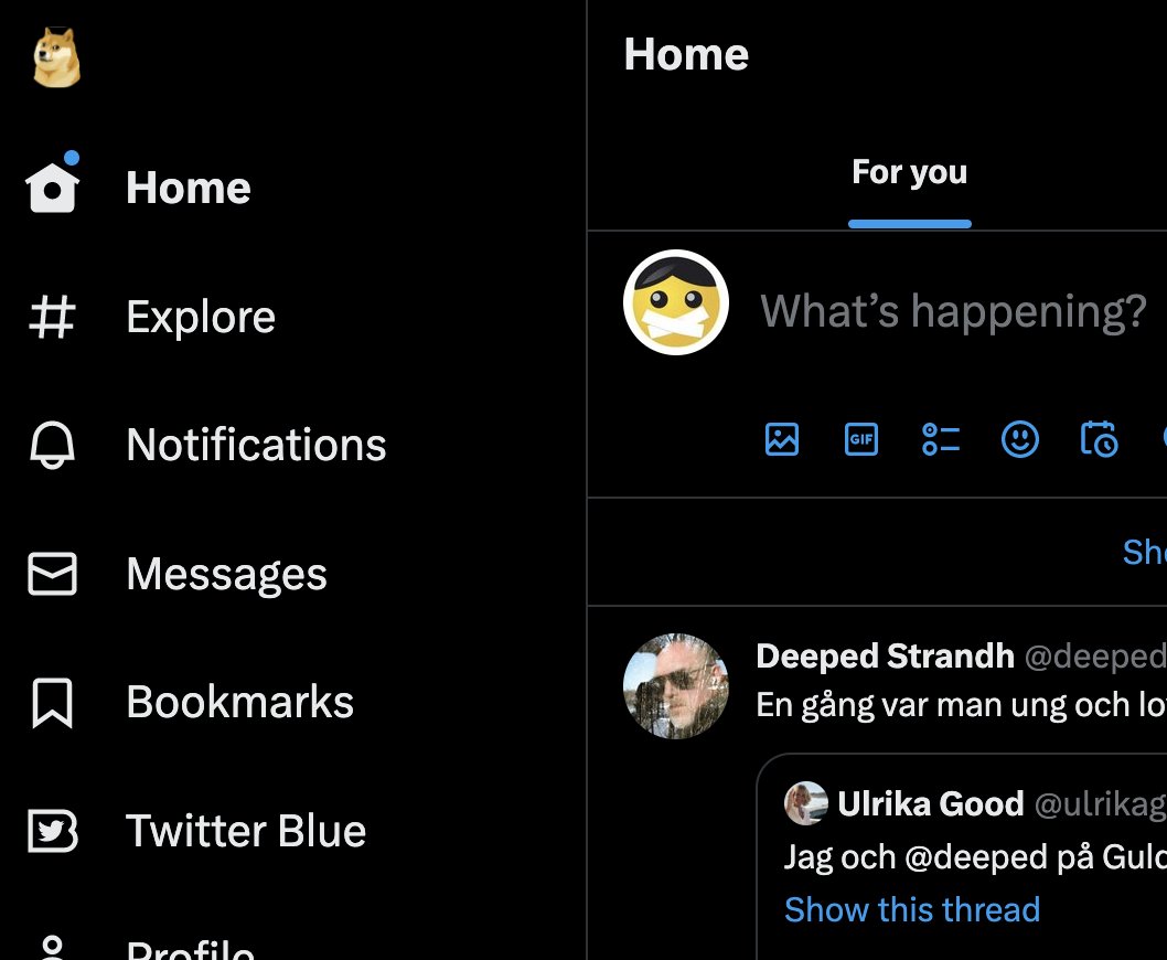 Hehe... #twitter logo change... #dogecoin goes bananas....