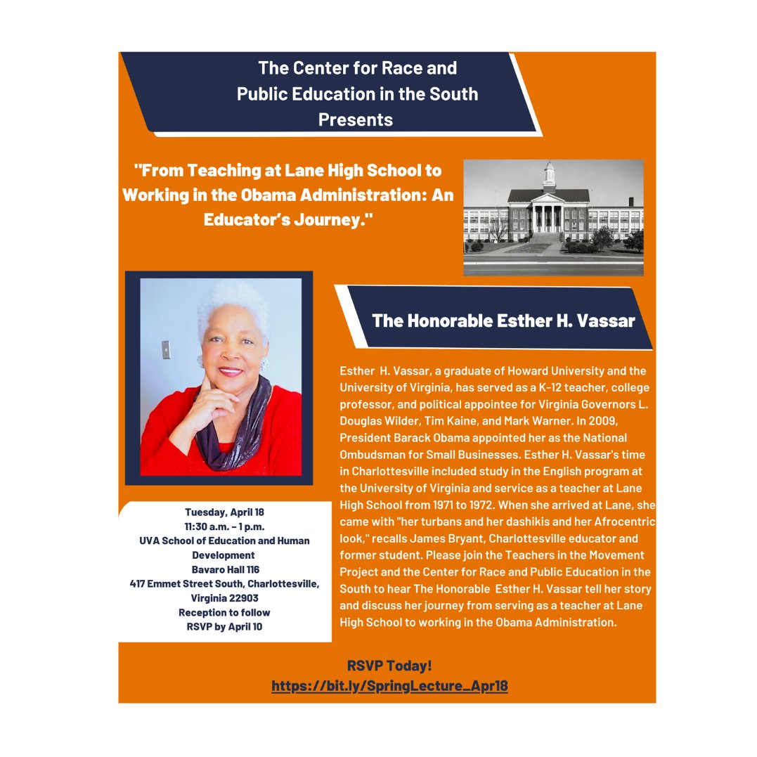 teachersinthemo's tweet photo. Mark your calendars! @CRPES will host a spring lecture featuring The Honorable Esther H. Vassar on  April 18 from 11:30 a.m. – 1pm. in Bavaro Hall 116 a small reception will follow in the atrium. RSVP by April 10 to save your seat!
https://t.co/70SCaLEm4z https://t.co/vXMG72vtm4