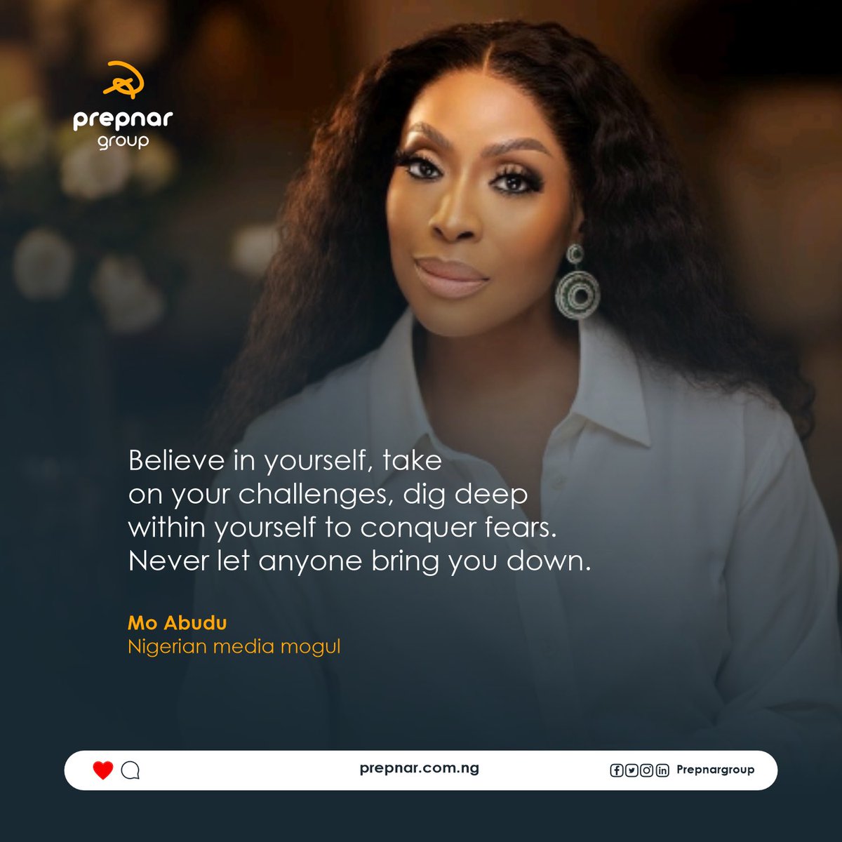 prepnarmedia's tweet photo. Happy Monday!
Remember, the only person who can truly believe in yourself are you. Don't let self-doubt hold you back from achieving your dreams. Believe in yourself and you can accomplish anything.
———

Core DSTV Ruth Portable Reno Sowore Talented Jonathan https://t.co/miYVlnU20p