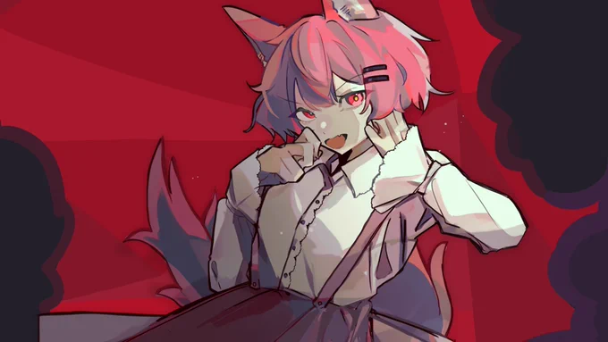 < skeb >Vtuverコロさん( )の歌動画用イラストを描かせていただきました!とってもカワイイ歌声 