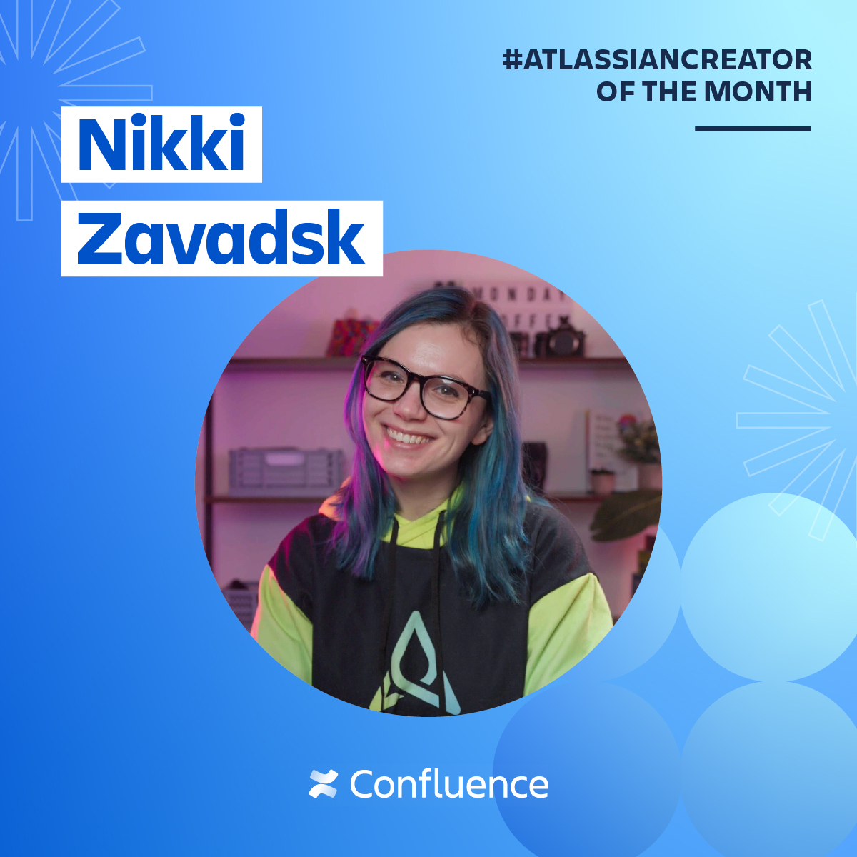 Confluence's tweet image. Congrats and thank you to the March #AtlassianCreator of the Month, @NikkiZavi! 🤩🎈

Follow Nikki Závadská here on Twitter and over on LinkedIn for all things Atlassian content and updates. ✨🧠
