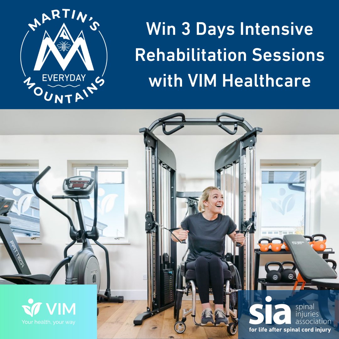 Expert provider, <a href="/vimhealthcare/">VIM Health</a>, have kindly donated a three day rehabilitation package, including an assessment, gym exercise plan, and specific neurorehabilitation tailored to your needs and ability.

Enter now FREE: spinal.co.uk/everydaymounta…