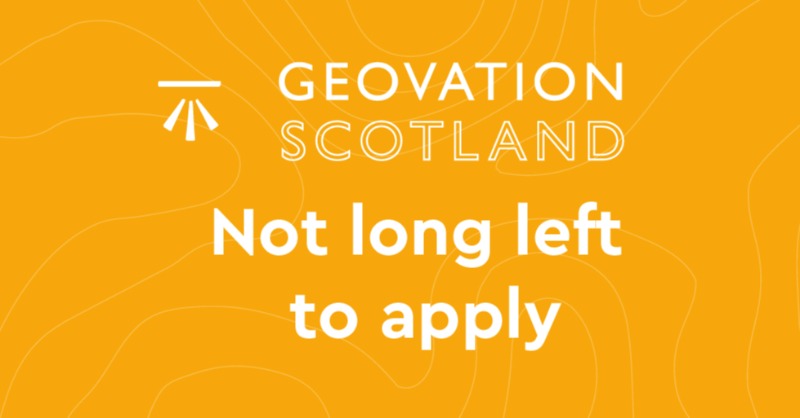 RegistersOfScot's tweet photo. 📢 Three weeks remaining to apply for the @Geovation Scotland Accelerator Programme 🚀

Offering up to £15k in equity-free grant funding, coaching &amp; more.

Find out more and apply by 24 April.