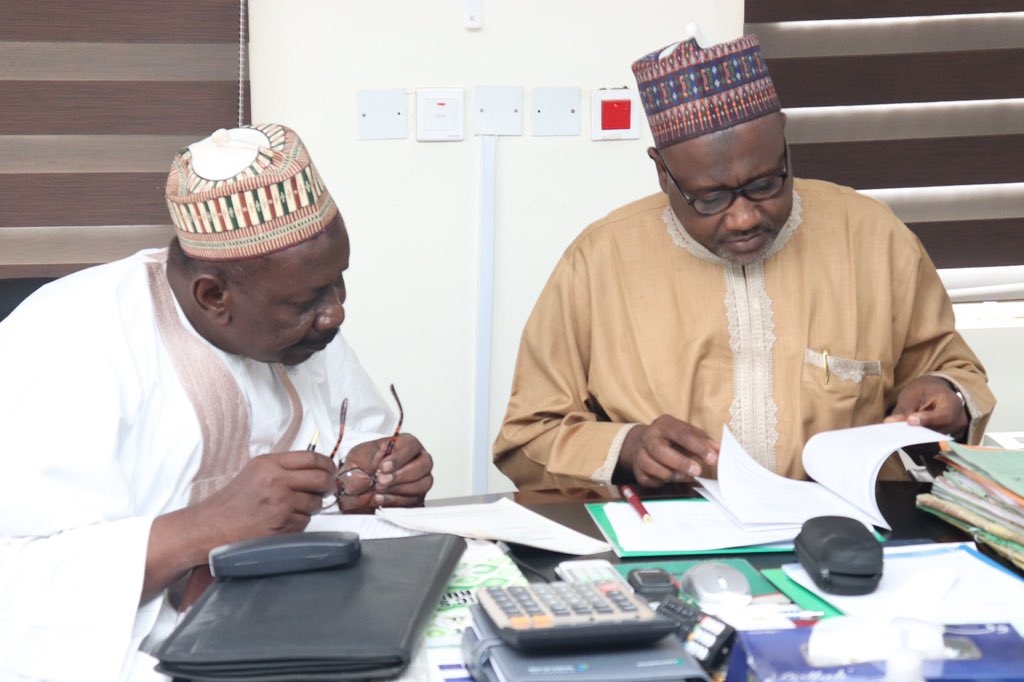 NESREA TODAY- The Chairman of the NESREA Governing Council, Alhaji Musa Salihu Abubakar was on a maiden visit to the headquarters of the Agency. He was received by the Director General/CEO Prof. Aliyu Jauro and top management of the Agency. @dgNESREA <a href="/FMEnvng/">Environment Ministry</a>