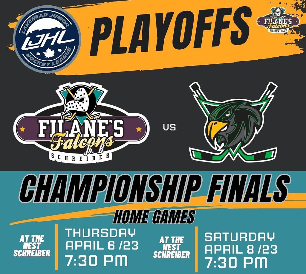Schreiber Falcons to host <a href="/LJrHL/">LJHL</a> Finals Game 2 and 3 this week 
theljhl.com  #LJHLplayoffs