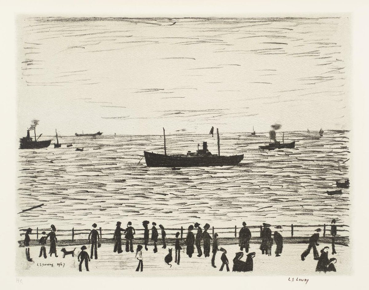 L.S. Lowry, Seaside Promenade, 1967 #tatemuseum #lslowry tate.org.uk/art/artworks/l…