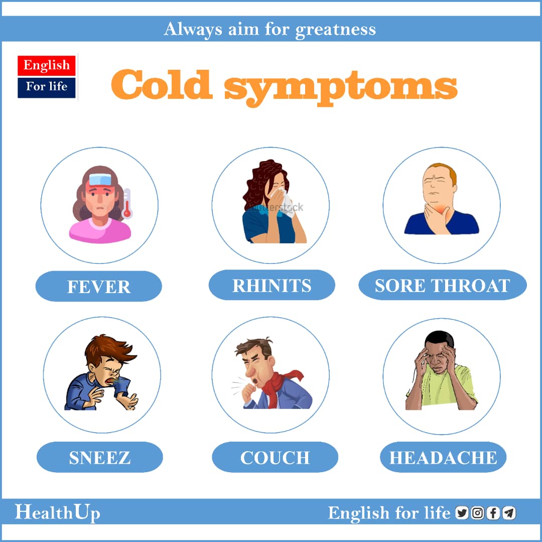 EnglishForLif11's tweet photo. Cold symptoms 😷🤒🤧
#HealthUp https://t.co/0MBcKuOgll