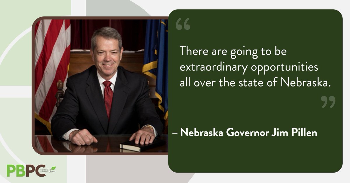 PlantBasedProds's tweet image. State-level programs play a huge role in the bioeconomy and growing key feedstocks for plant-based products. Gov. @TeamPillen of Nebraska joined us at #PBPC2023Conference to provide insight into the ways that Nebraska&apos;s natural resources and businesses can serve the bioeconomy.