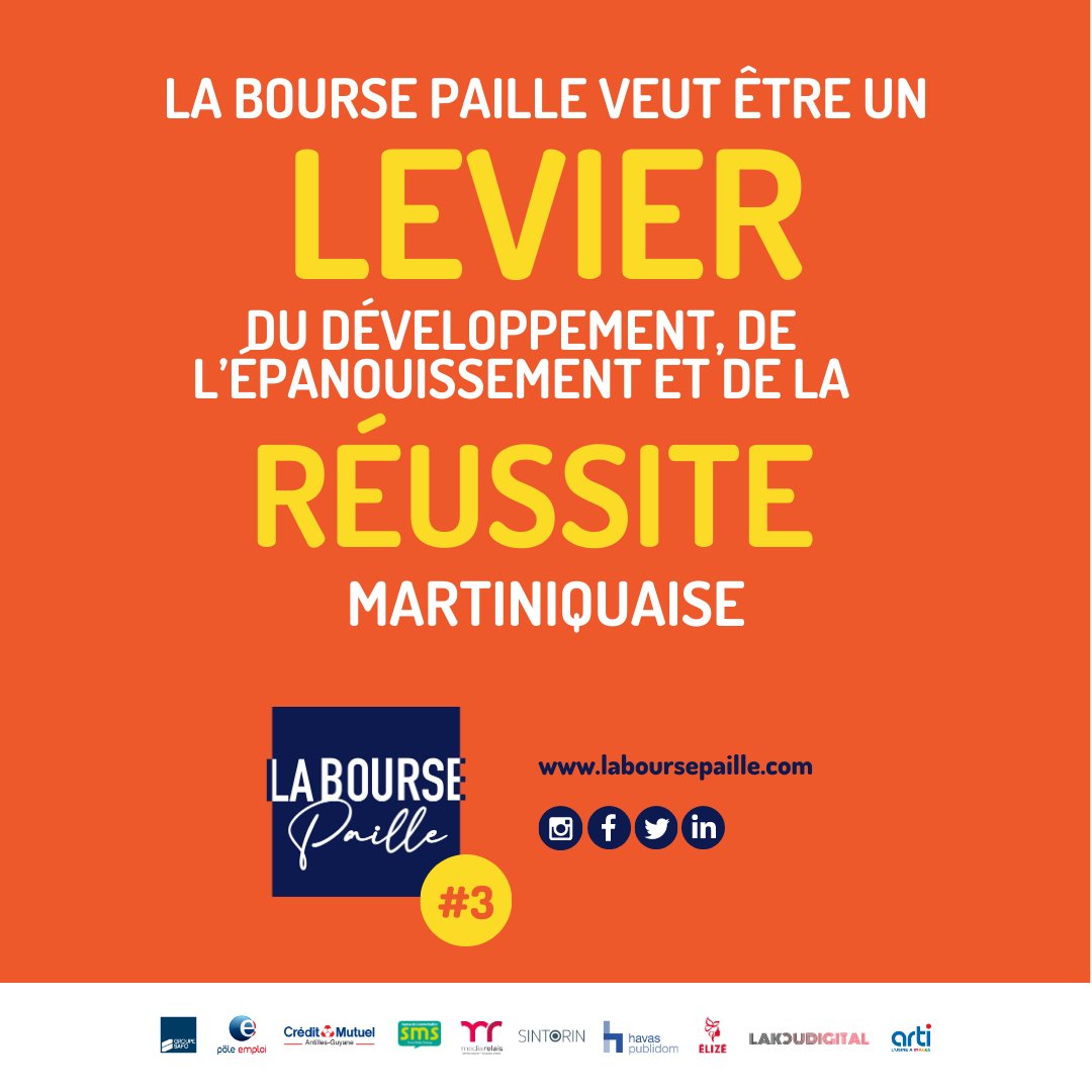 Le bonheur de la Martinique c'est vous. Avec la Bourse Paille, brillez pour votre île.

#laboursepaille #laboursepaille2023 #geniemartiniquais #alarecherchedugeniemartiniquais

<a href="/paille972/">PAILLE</a> <a href="/MartiniqueBuzzM/">Buzz Mag Martinique</a> <a href="/ZayActu/">ZayActu</a> <a href="/RCI_MQ/">RCI Martinique</a> <a href="/FAMartinique/">France-Antilles Mqe</a>