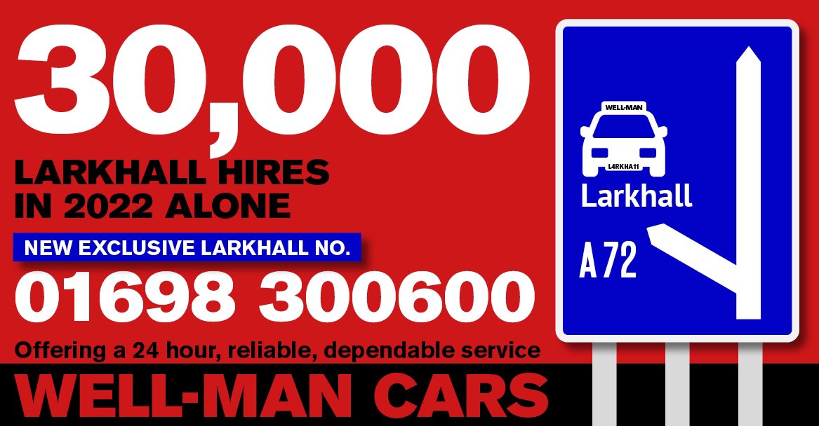 £5.00 any fare Larkhall to Larkhall 
Monday - Friday 10am-2pm
All of April 
<a href="/OurLarkhall/">Our Larkhall</a> <a href="/LarkhallHarrier/">Larkhall YMCA Harriers Running & Athletics Club</a> <a href="/ChristinaSNP/">Christina McKelvie</a> <a href="/CllrChalmersSNP/">Councillor Maureen Chalmers</a>