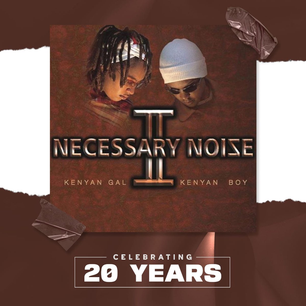 Kenyan Gal Kenyan Boy album by @NoizeNecessary just turned 20years old!! Such an honour to work with @NaziziHirji and @Teddjosiah on this project.