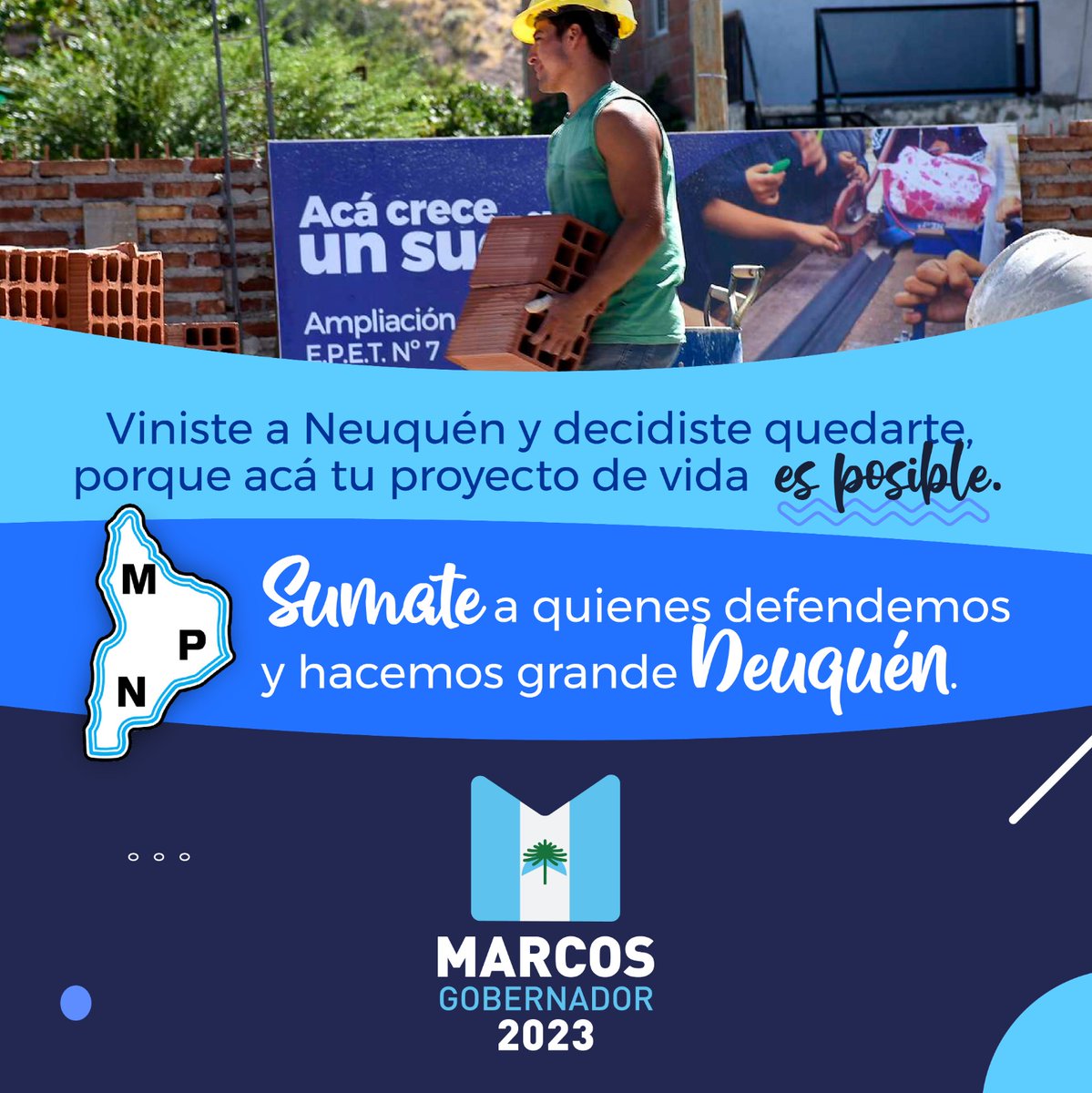 MPN_OK's tweet photo. *¡YA ELEGISTE #Neuquén!*
SUMATE a quienes defendemos y hacemos grande Neuquén.
#16A
#Lista151
#MásMPN
#SumateAlMPN
#MarcosParaNeuquén
@marcoskoopm @AnaPechenOk @OmarGutierrezOk https://t.co/rBug7UbU49