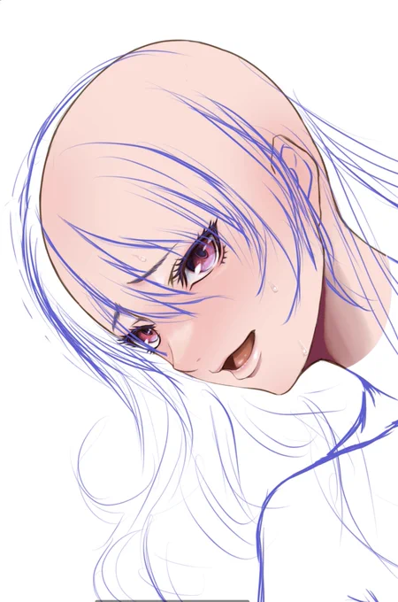 肌とか目とかをいつもより丁寧に塗ってみてる。 