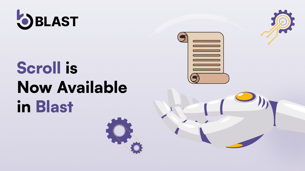 🤯 These integrations just keep coming: <a href="/Scroll_ZKP/">Scroll</a> joins the lineup of chains supported by Blast API!

⚙️ Join in on Scroll’s efforts of scaling Ethereum for the next billion Web3 users through the power and reliability of Blast API!

Read more about this integration 👇