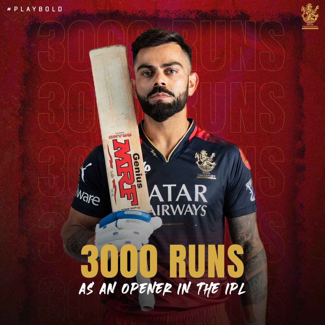 RCBTweets's tweet photo. Just another 🪶 in the 🧢 for our 🐐

#PlayBold #ನಮ್ಮRCB #IPL2023 @imVkohli https://t.co/obr15OLNHL