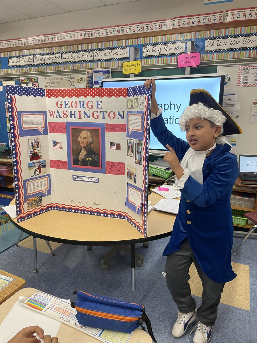 Mrs__Rosado's tweet photo. Our biography presentation is finally here! Students have worked so hard on their costumes, posters, and speeches. I am so proud of all their hard work and effort! #wheelerave #vs13 @WheelerAvenue @VS13UFSD https://t.co/njxgLtcV5S