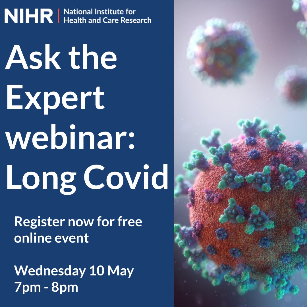 GMEC_SCN's tweet photo. Have questions about #LongCovid research? Our colleague @NawarBakerly will take questions in an ‘ask the expert’ event 10th May, 7 – 8pm. For more info and sign up visit: https://t.co/pQQEgcz6SS https://t.co/DbxOjJOLov