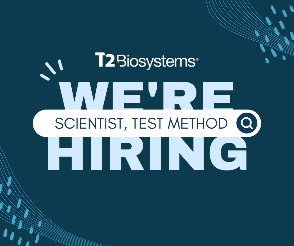 T2Bio's tweet photo. We are seeking a talented and highly motivated individual to join a multi-disciplinary team as a Scientist/Senior Scientist, Test Method Development. Would you or someone you know be a good fit? Apply today! #careers #hiring #scientist #teamwork https://t.co/ZgSmMWmpYJ https://t.co/Wd6jwVsMVk