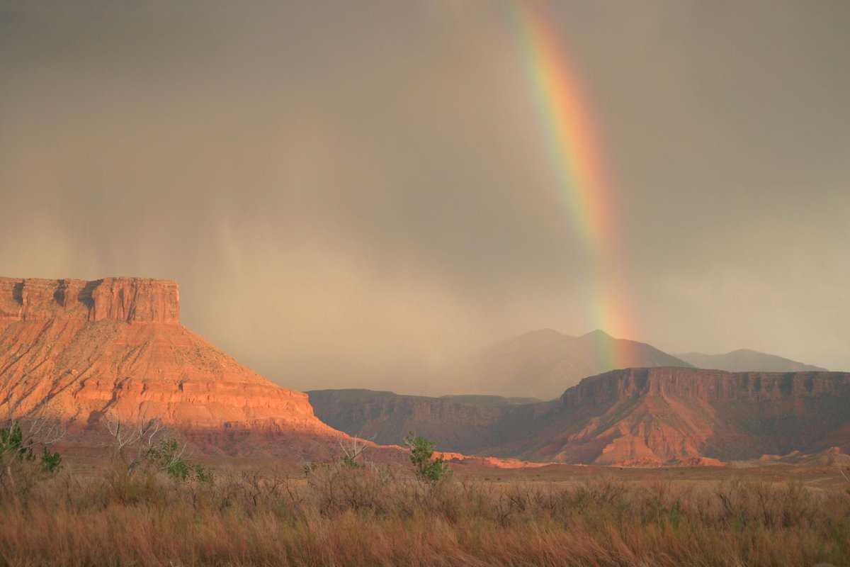 Mild2WildRaft's tweet photo. Somewhere over the 🌈 in Moab! We are loving these views! 

#Mild2WildRafting #visitMoab #visitUT #beaUTiful #scenic #views #familyvacation #family #camping #fun #springbreak #aprilshowers #unreal #moabUT #archesnationalpark #nationalpark #livewild https://t.co/ygIs0P4d0t