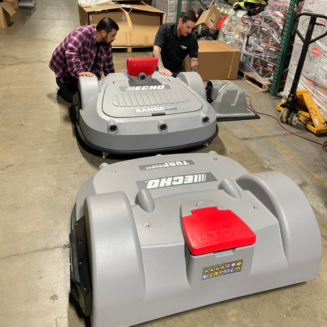 ECHO Robotics (@echorobotics) on Twitter photo No these are not Battle bots. They are our Turf mower and Range picker getting ready to be installed.
 #echorobotics #robotics #golfindustry #mowing #getyourtimeback #goinggreen #mowinggrass #innovation #roboticmower #sportsfields #ecofriendly #ecofriendlyproduct #golfrange⛳️ No these are not Battle bots. They are our Turf mower and Range picker getting ready to be installed.
 #echorobotics #robotics #golfindustry #mowing #getyourtimeback #goinggreen #mowinggrass #innovation #roboticmower #sportsfields #ecofriendly #ecofriendlyproduct #golfrange⛳️