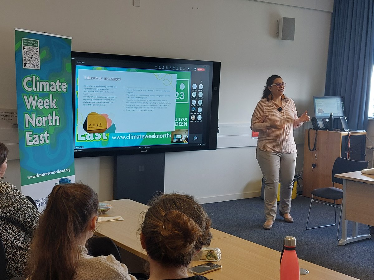 aberdeenuni's tweet photo. Last week @rowett_abdn hosted a series of #CWNE23 talks to inspire green and sustainable changes in practice and instill better habits in the medical industry going forward. Thanks you to everyone who care along and our great speakers. #greenerpractice #sustainablemedicalindustry https://t.co/HK0CQ6mE8Z